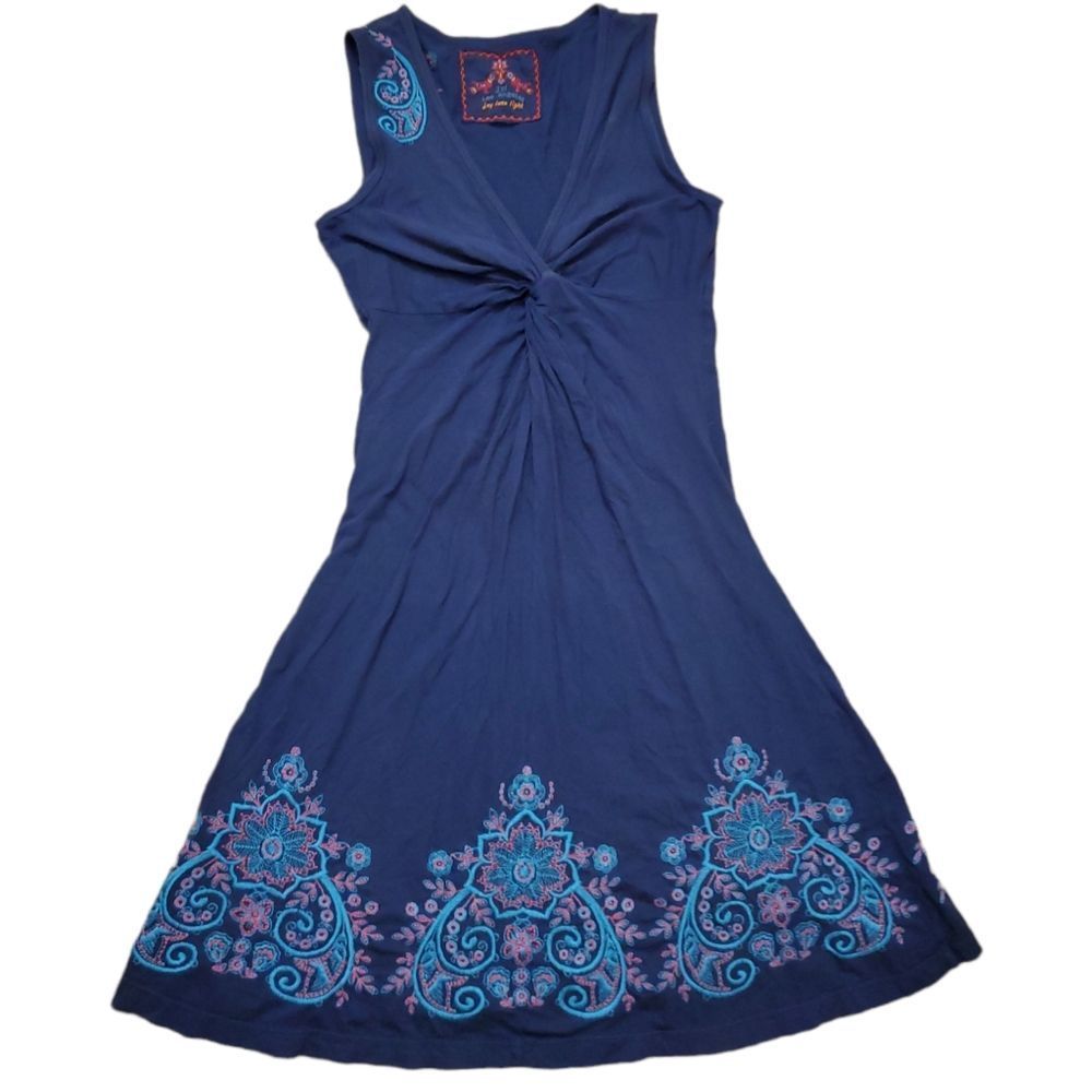 Johnny Was LA Embroidered Paisley Sleeveless Dress- S